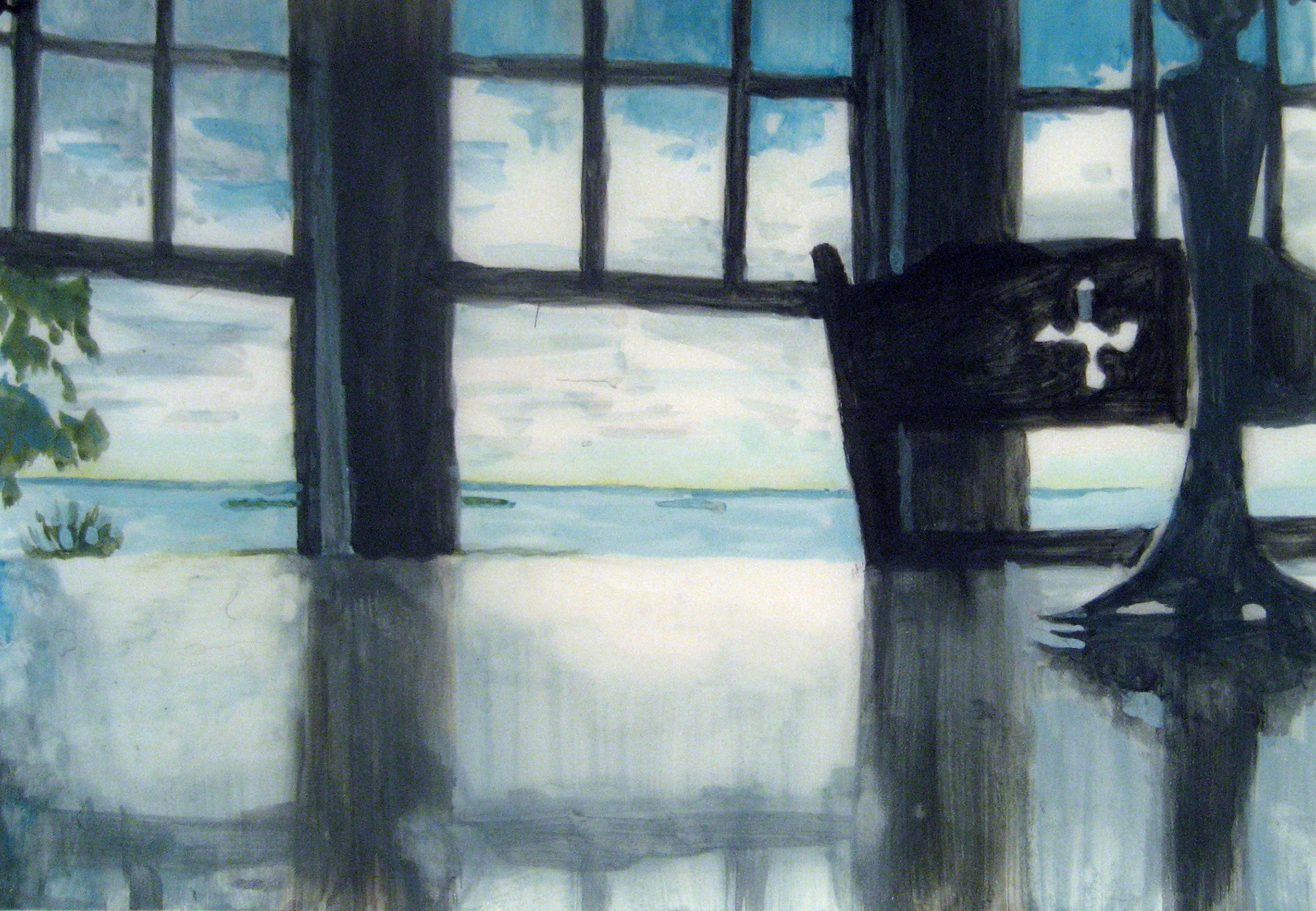 Timbercliff Tabletop III , 8.5 x 11 inch gouache on mylar, 2007