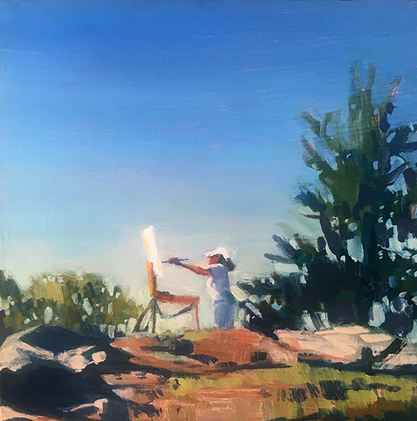 She Paints / 4" x 4" / 2018 / SOLD