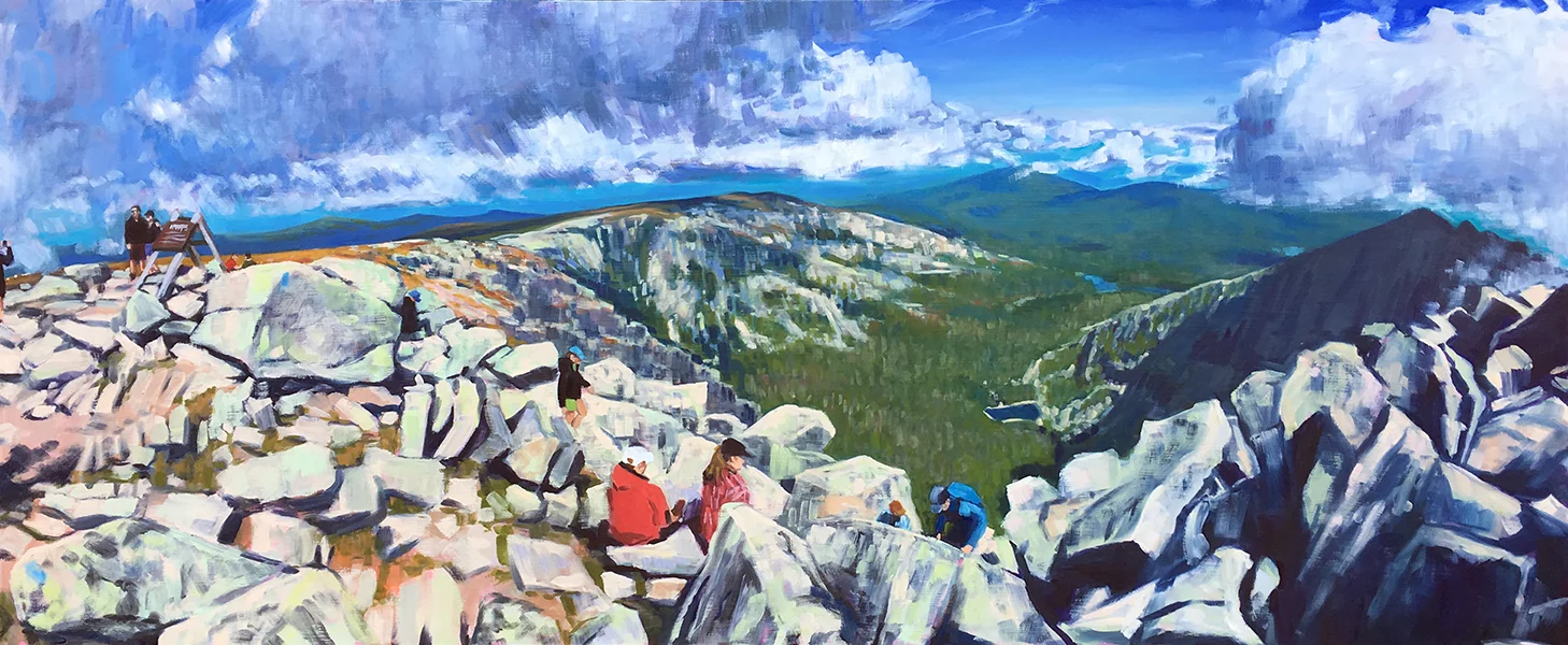 Only Halfway / 20" x 48" / oil on panel / 2019