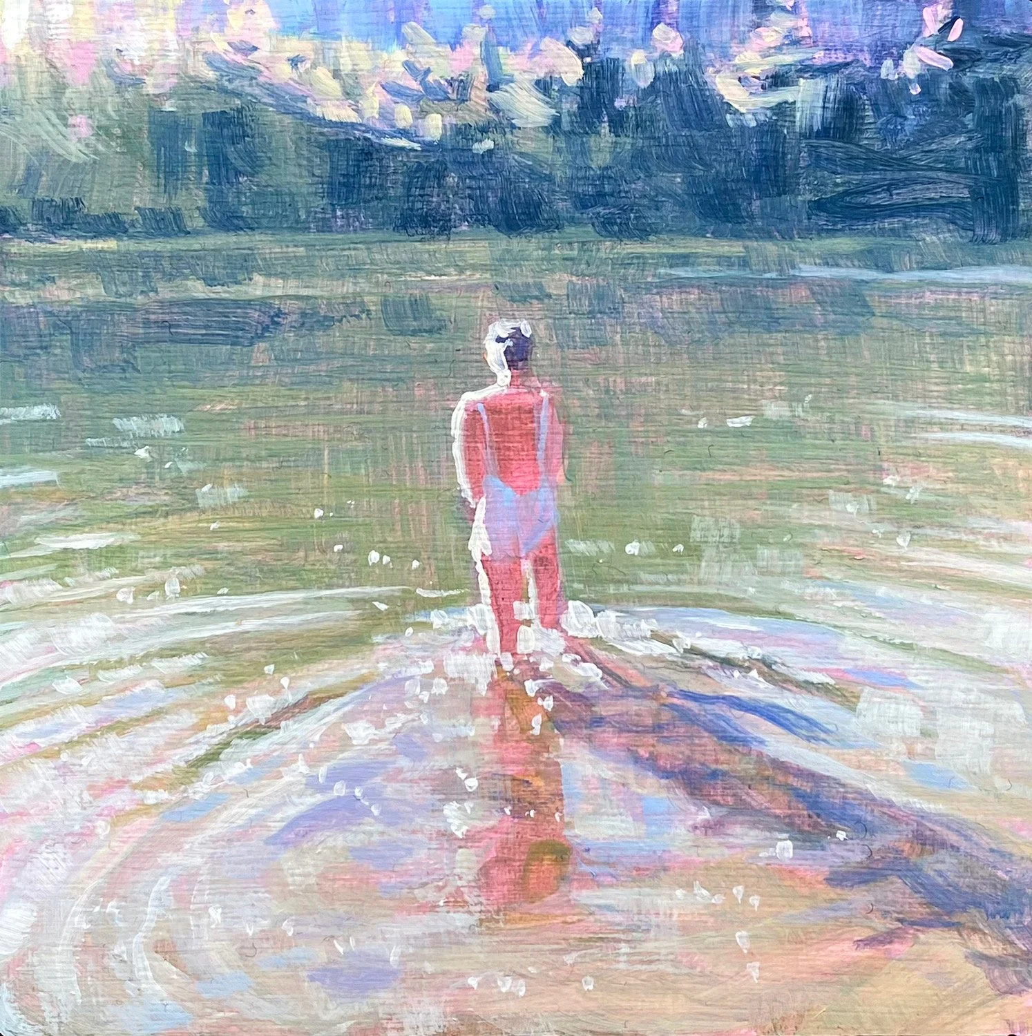 Echo Lake (study) / 4" x 4" / 2025