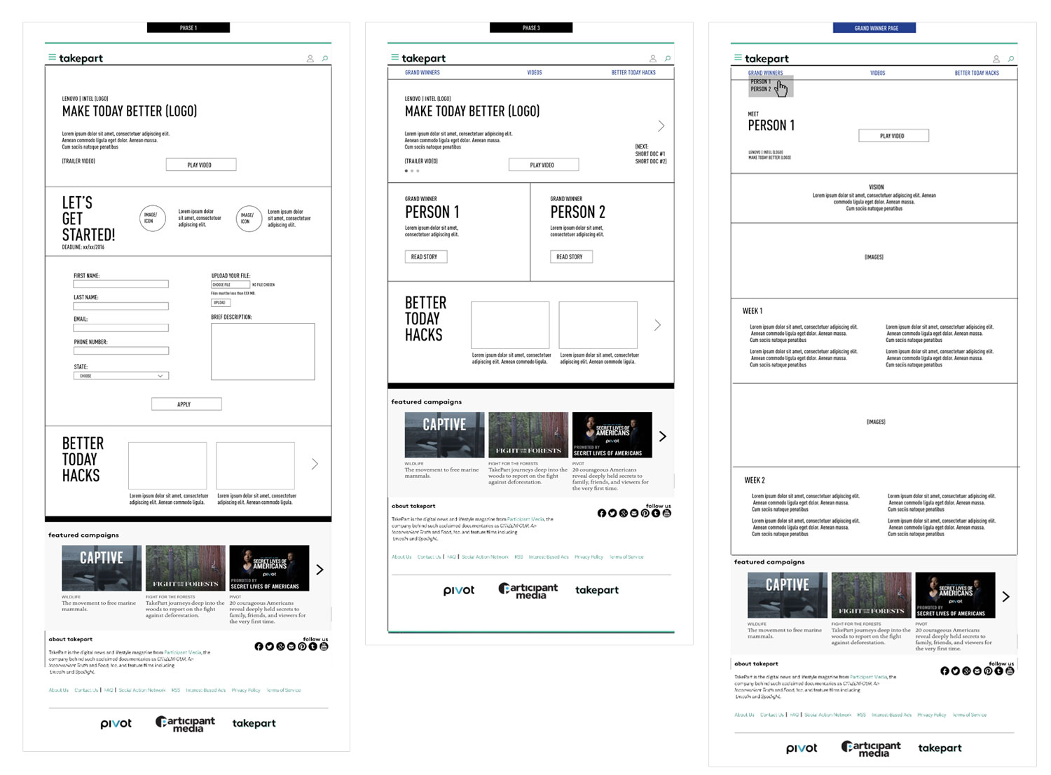 WEBSITE DESIGN WIREFRAME