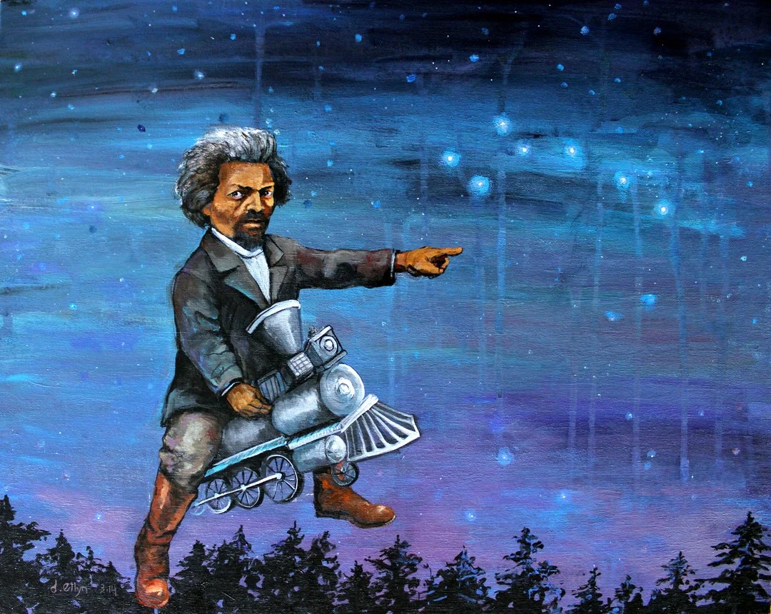 Follow the Drinkin' Gourd - Acrylic on canvas board, 16" x 20"