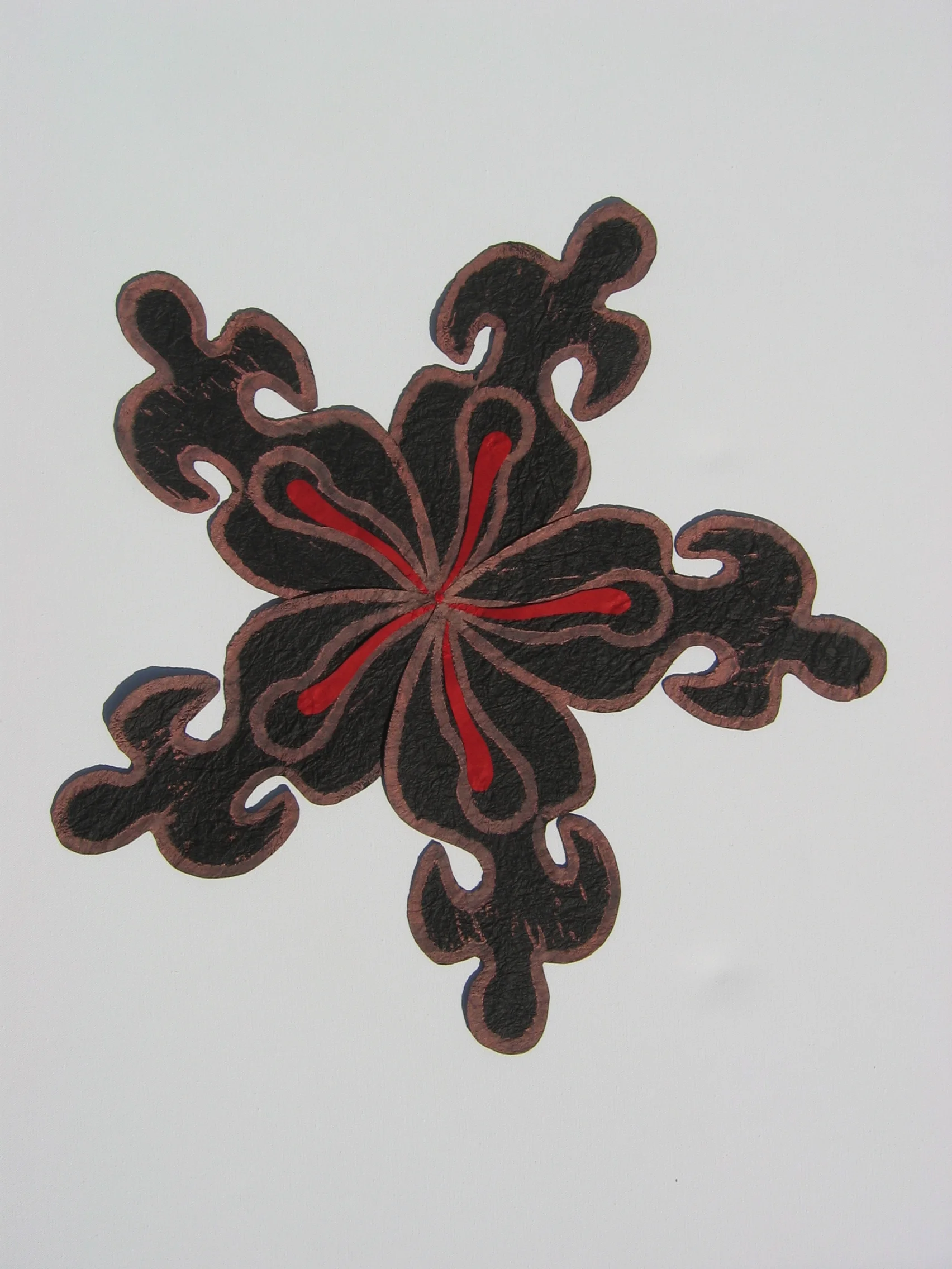 Bodies of the State (varied edition of 3) - Woodcut with mixed mediums, 19" x 19"