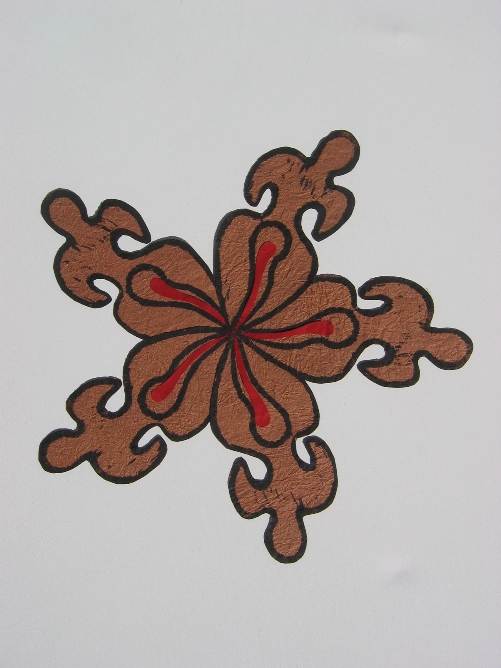 Bodies of the State (varied edition of 3) - Woodcut with mixed mediums, 19" x 19"