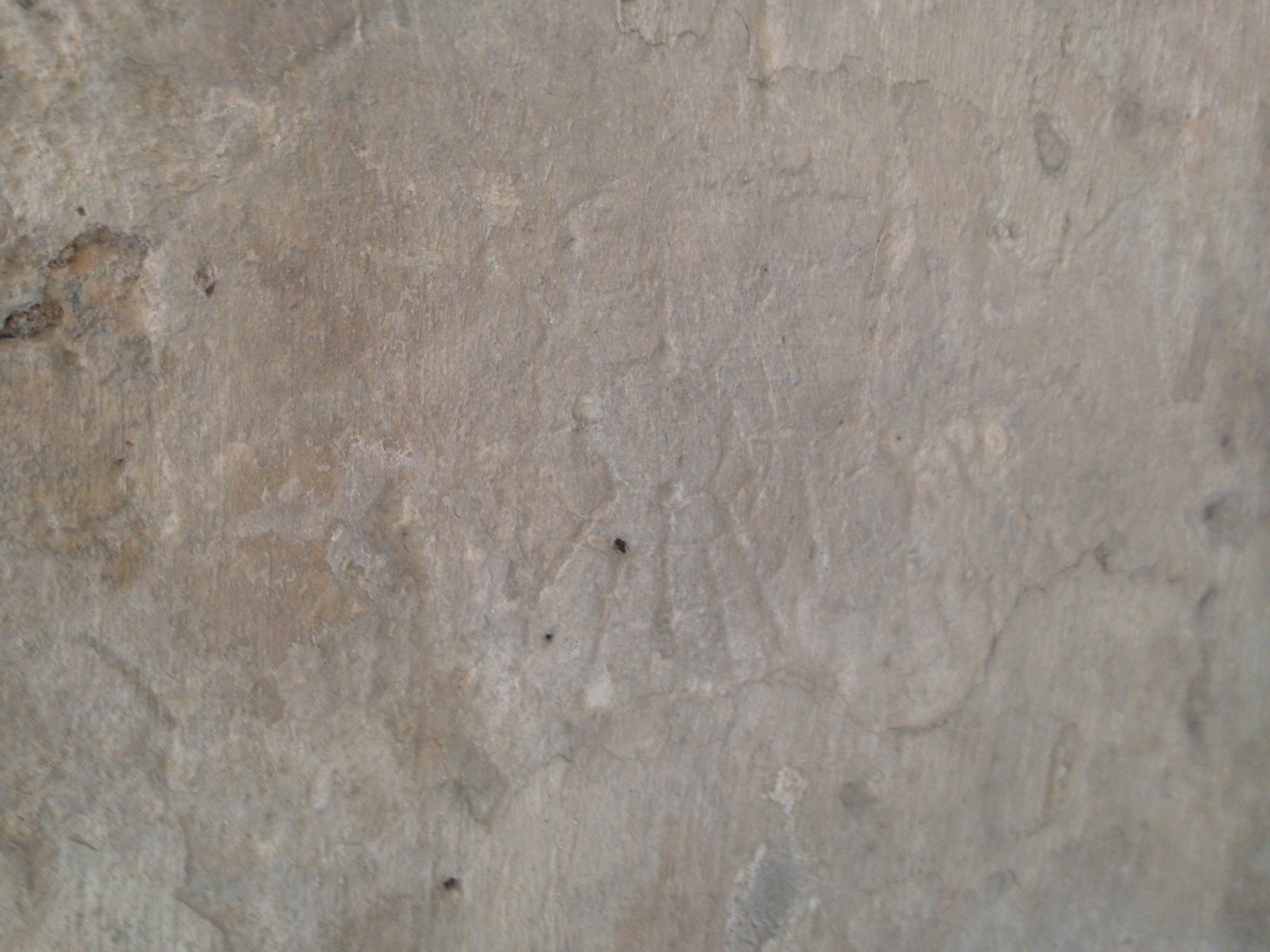 An inscription of the Kiowa Sun Dance, engraved here my imprisoned Plains American Indians under U.S. forces at Castillo San Marcos, St. Augustine, FL. 
