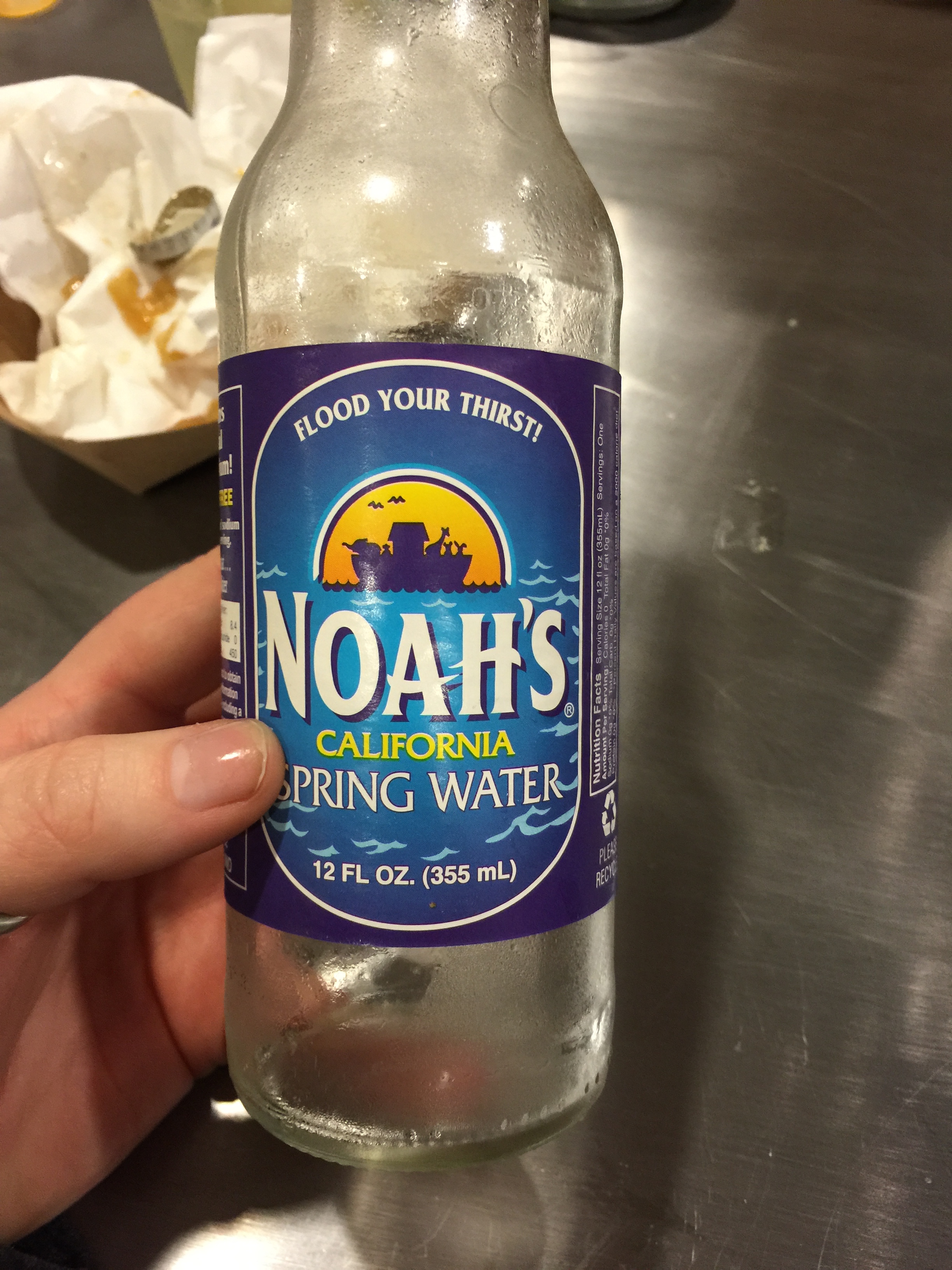 Noah's Water, flooding your thirst since the Deluvian age. 