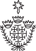 The author's tattoo design representing his journey to Jerusalem (the Jerusalem Cross in the center), Bethlehem (the star), and Nazareth (where the "Three Kings" visited Jesus and his family). 