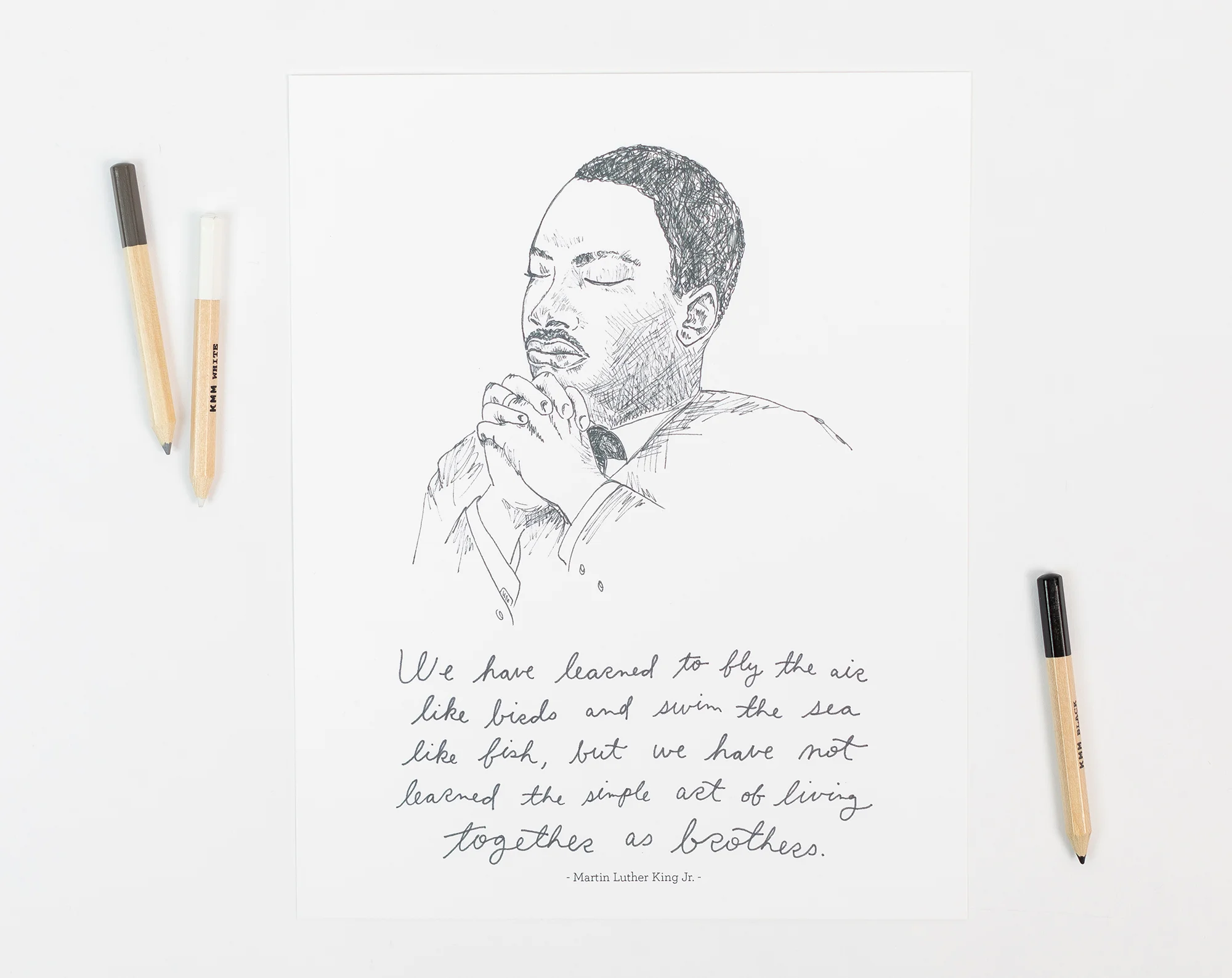 MLK Jr. art print, 8x10
