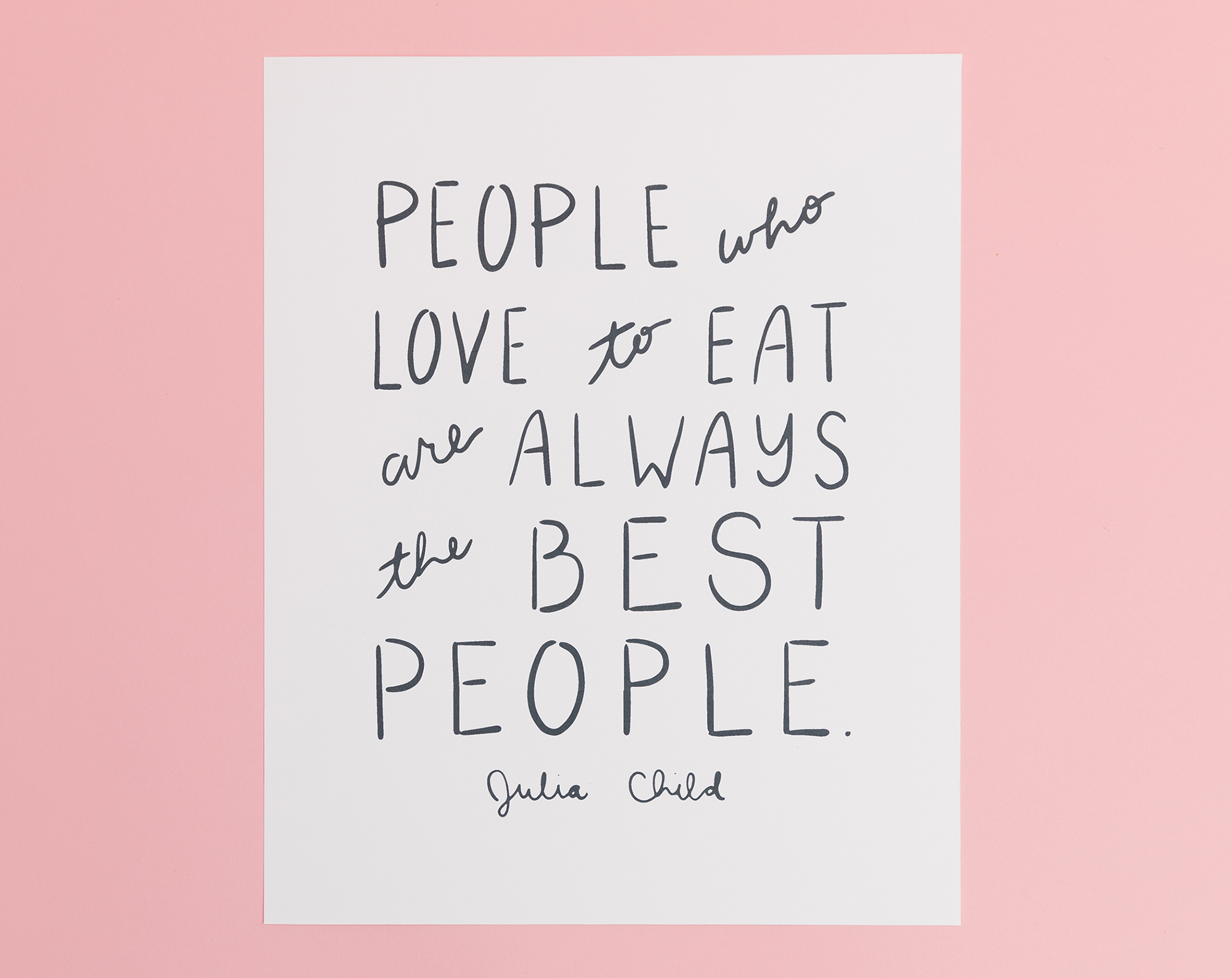 Julia Child quote art print, 8x10