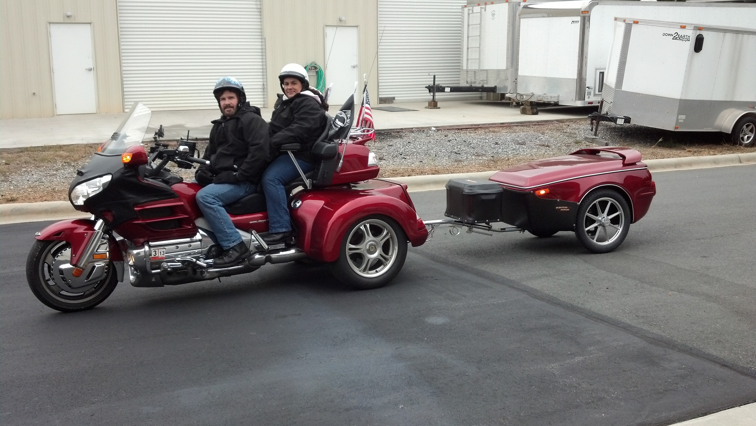 Goldwing trike conversion with trailer