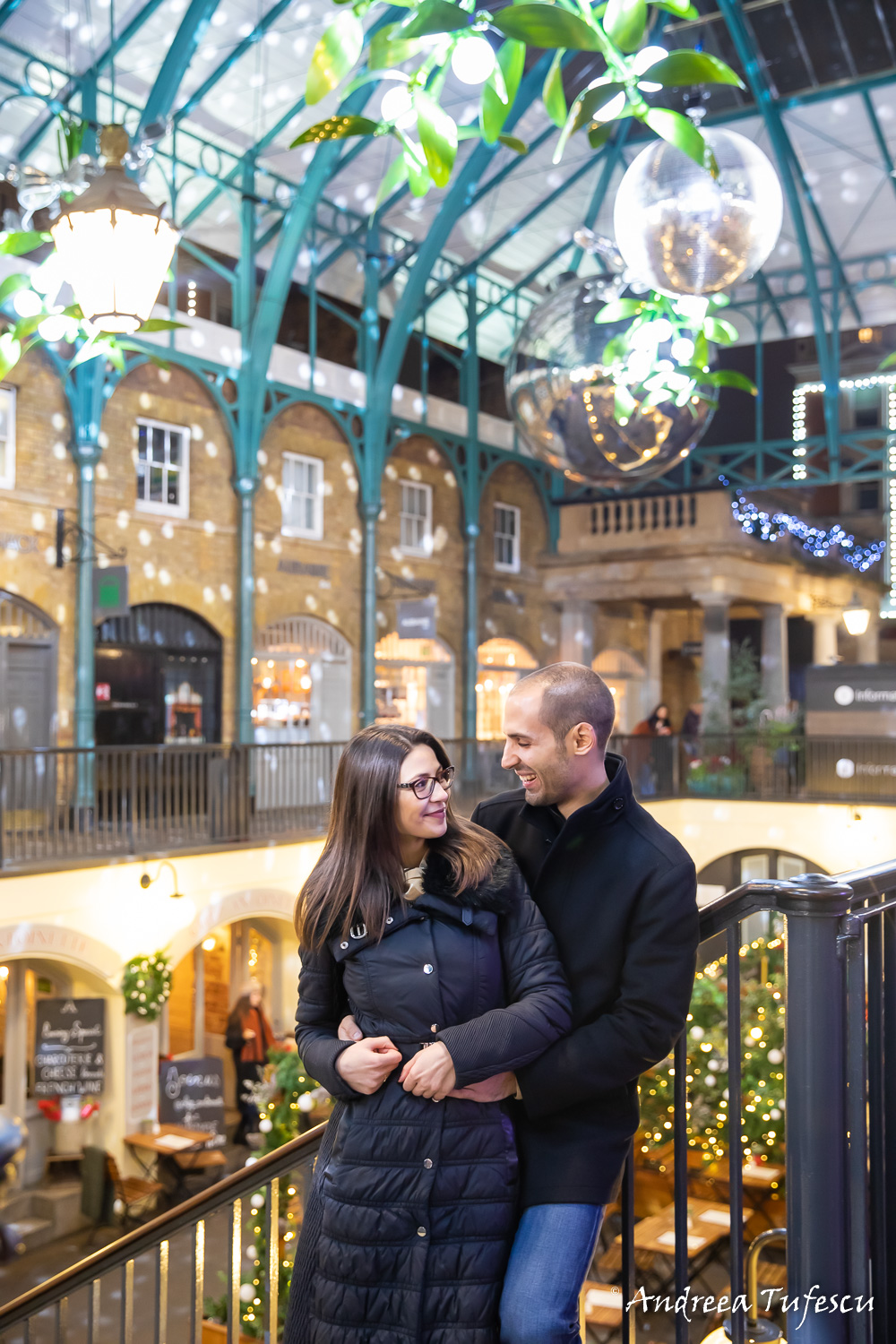 Couple Photoshoot Central London Covent Garden at Christmas time I &amp; A