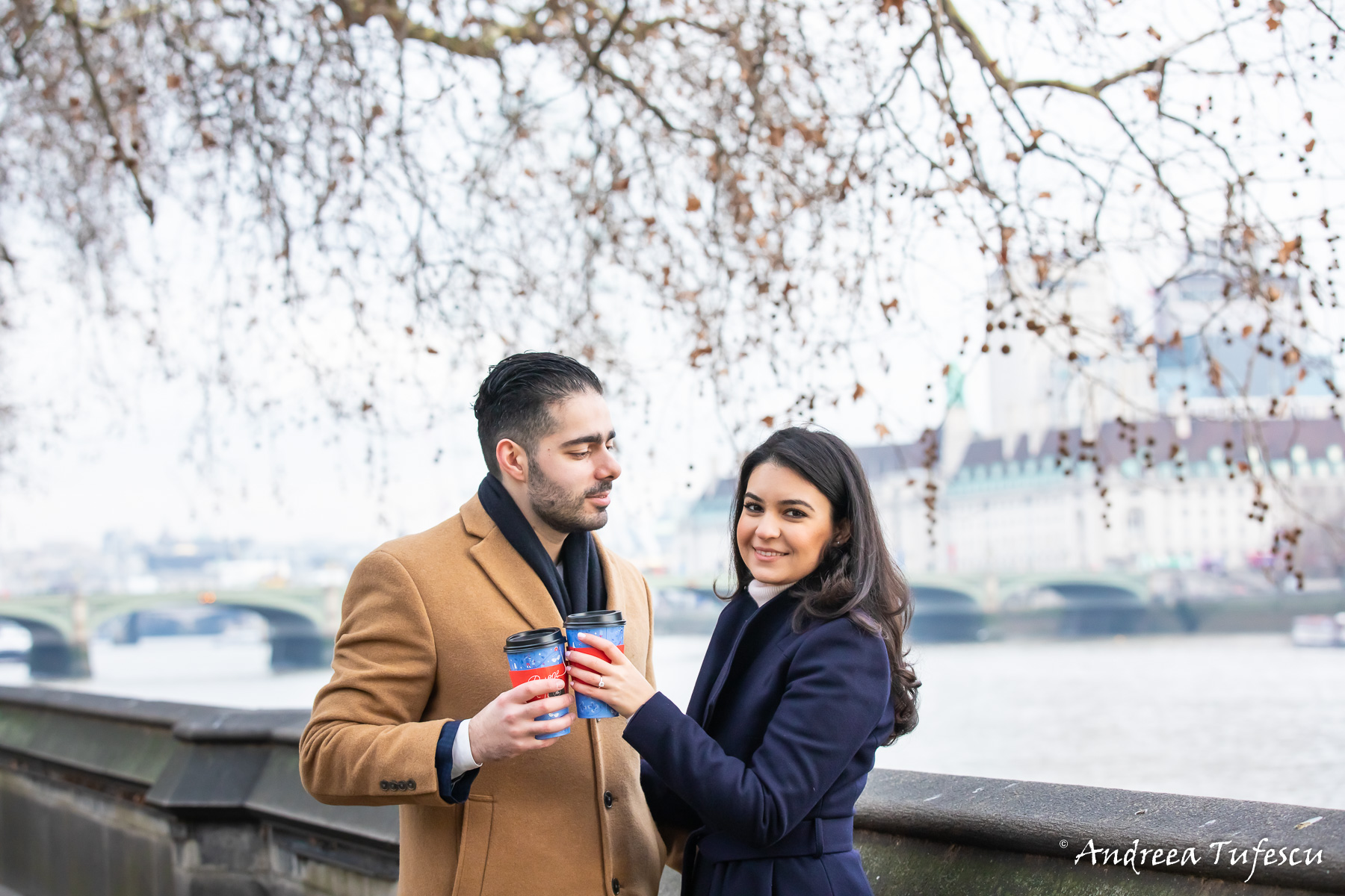 Engagement Photoshoot Central London Westminster Y &amp; H