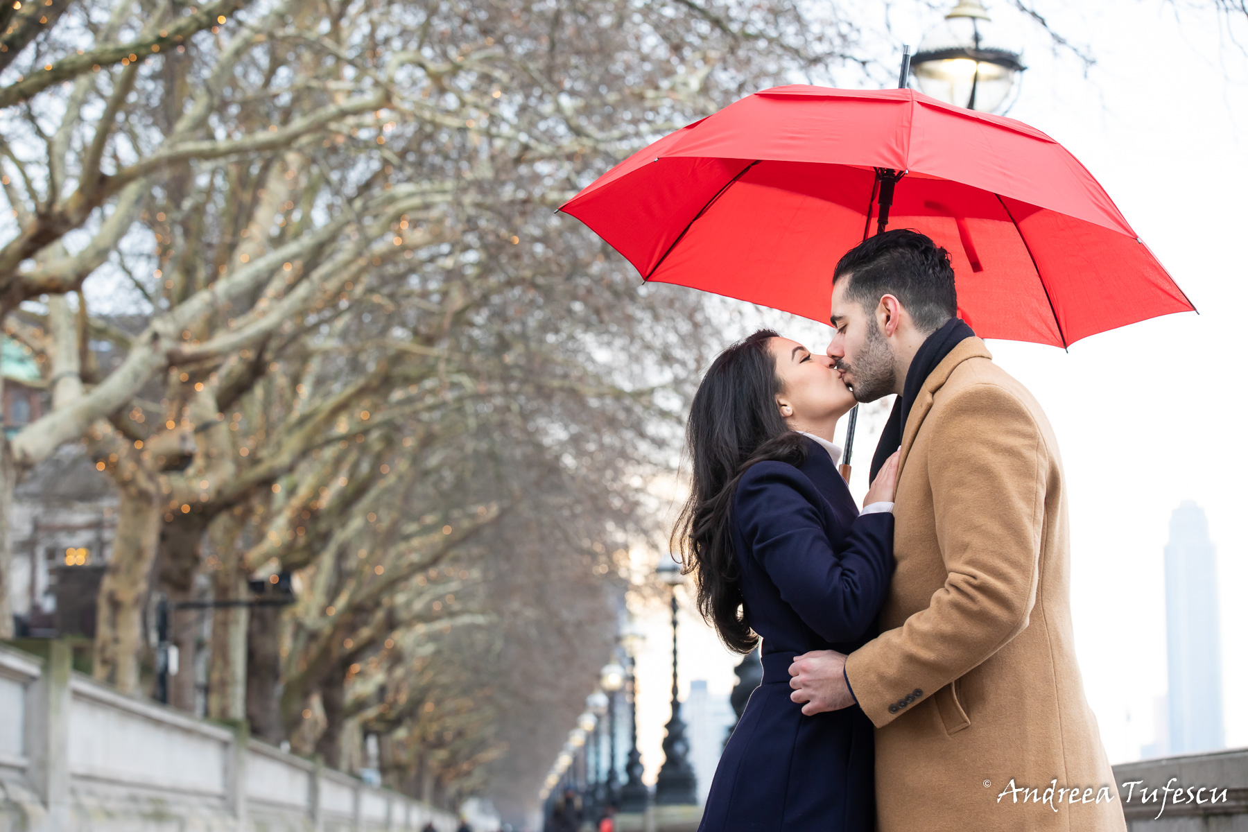 Engagement Photoshoot Central London Thames River walk Y &amp; H