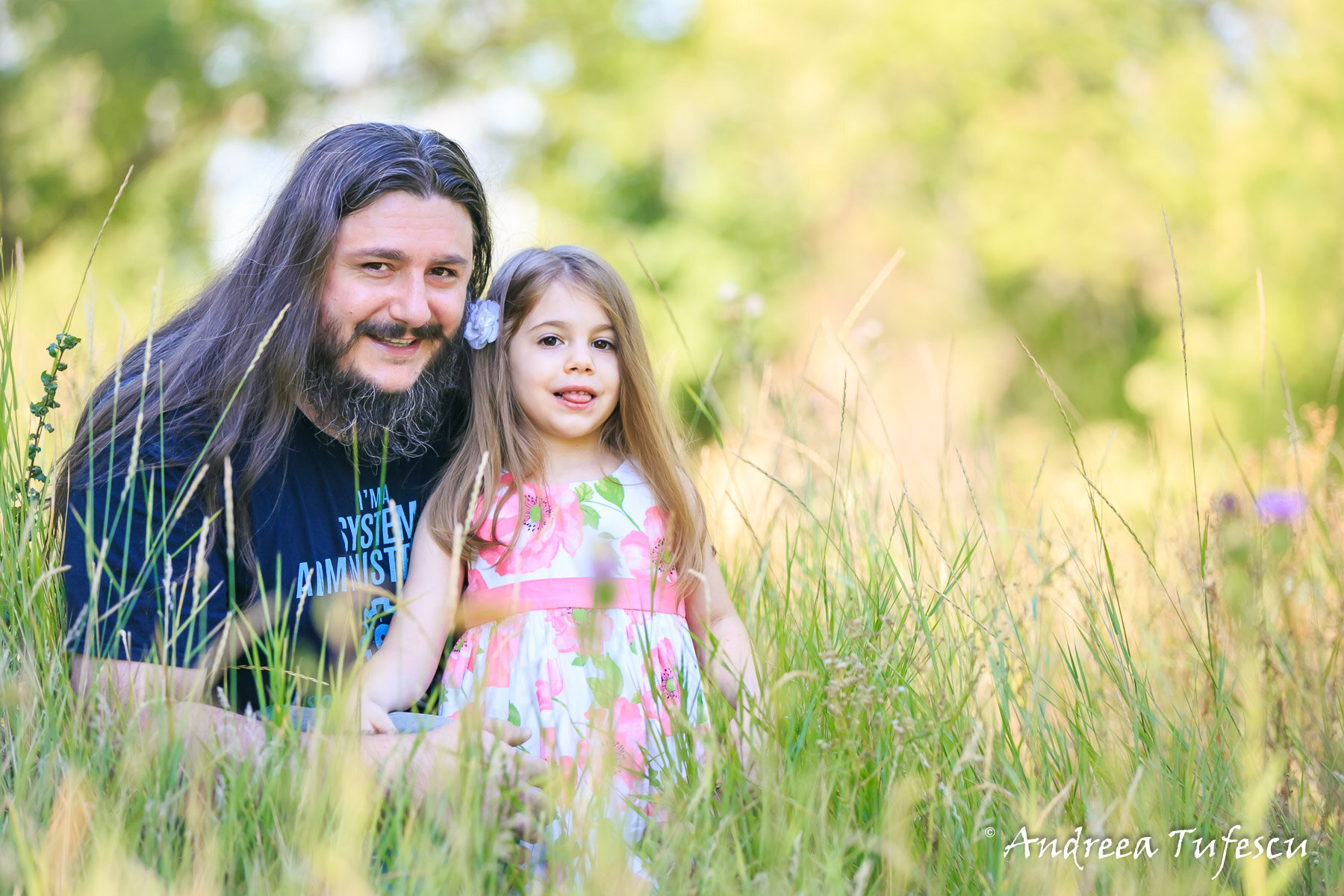 Summer Family Photoshoot West London with C & M - Father and daughter portrait