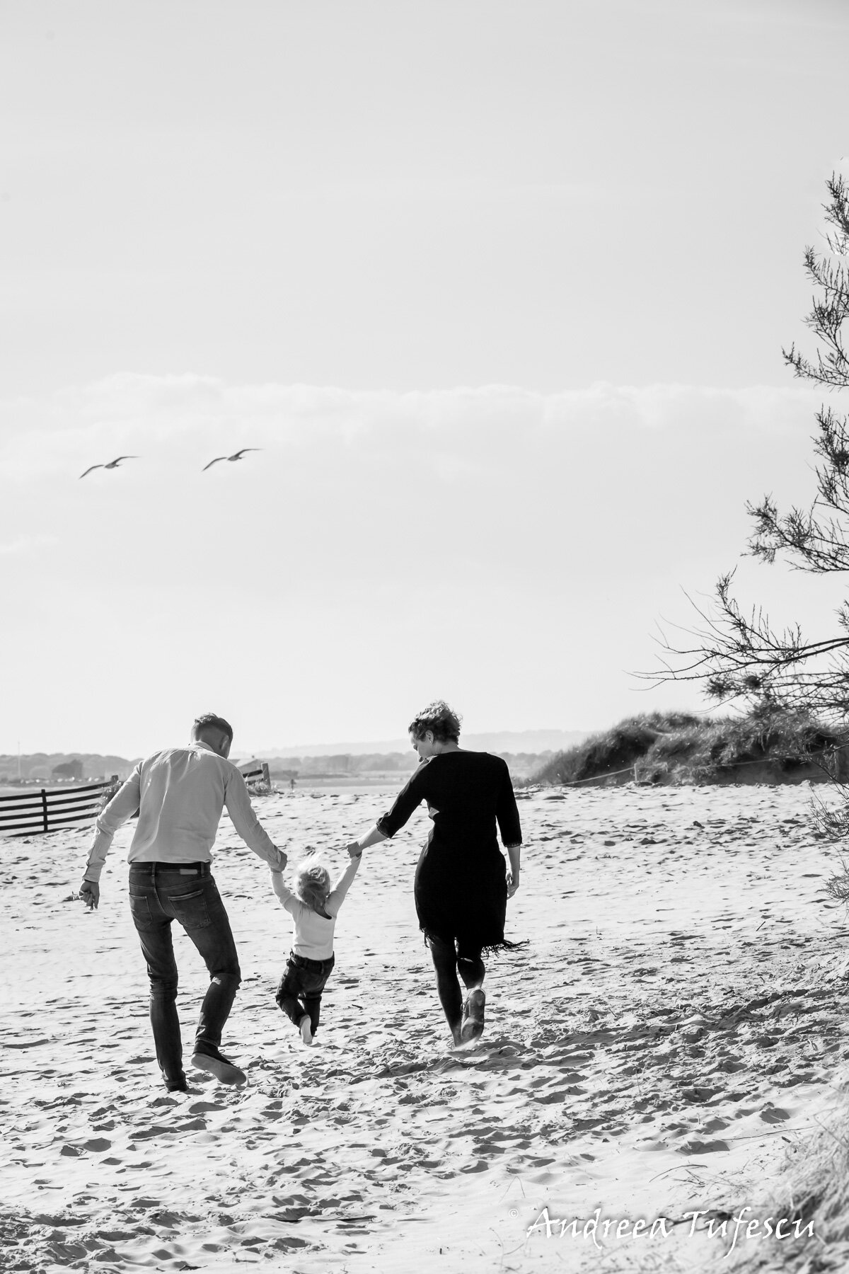 Family Portrait Session on the beach with A & G