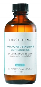 Micropeel Sensitive Skin Solution Formulated with niacin, lactic acid, and usnic acid, Micropeel Sensitive Skin Solution gently exfoliates all types of skin, decongests pores, hydrates skin, and helps improve the appearance of photodamage. *Packages available*