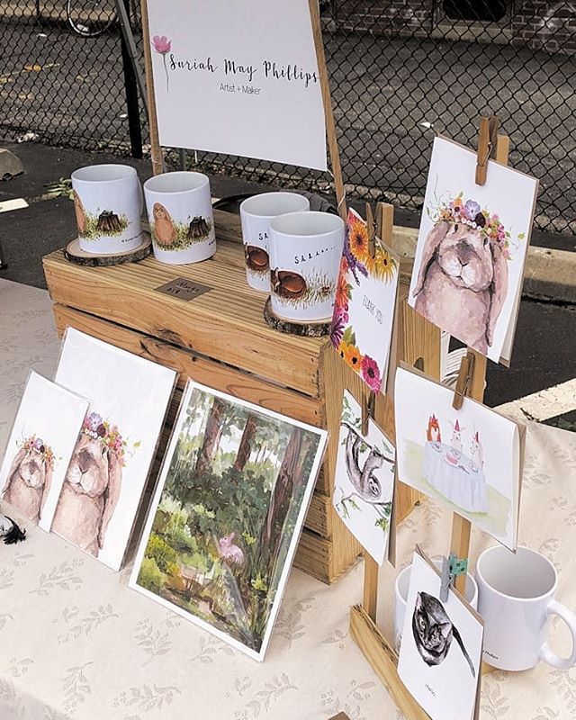 I'm at the Inman Eats and Crafts festival in #cambridgema today! There are so many talented makers and lots of delicious food here, come check it out! #inmaneatsandcrafts #inmansquare #craftmarket