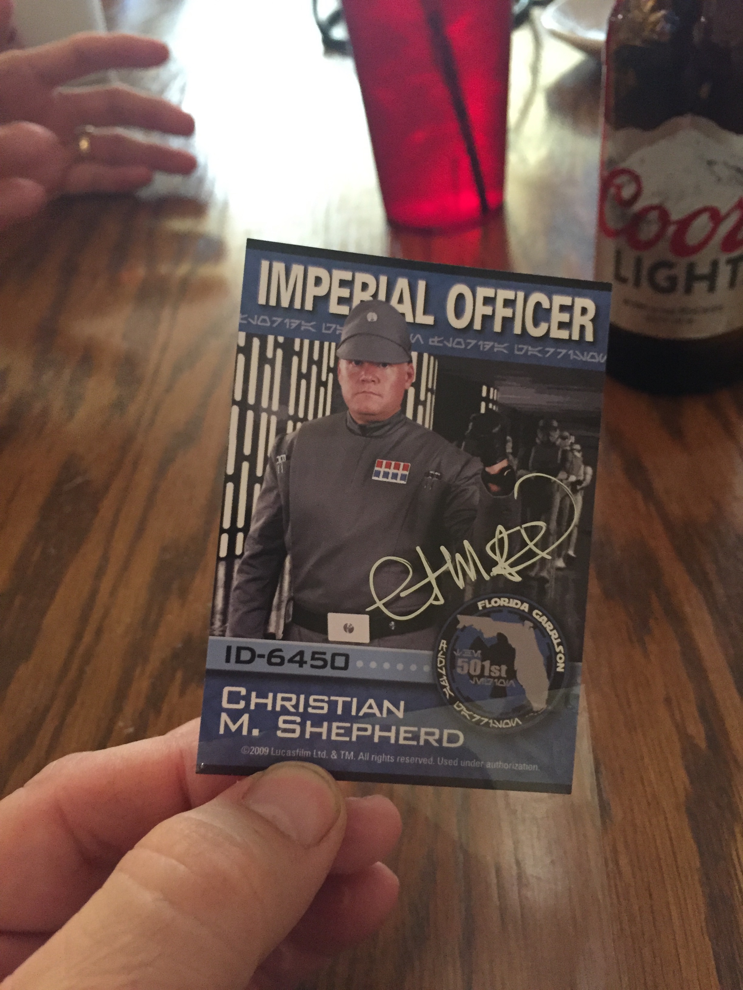 As always, a pleasure to meet a member of the 501st!