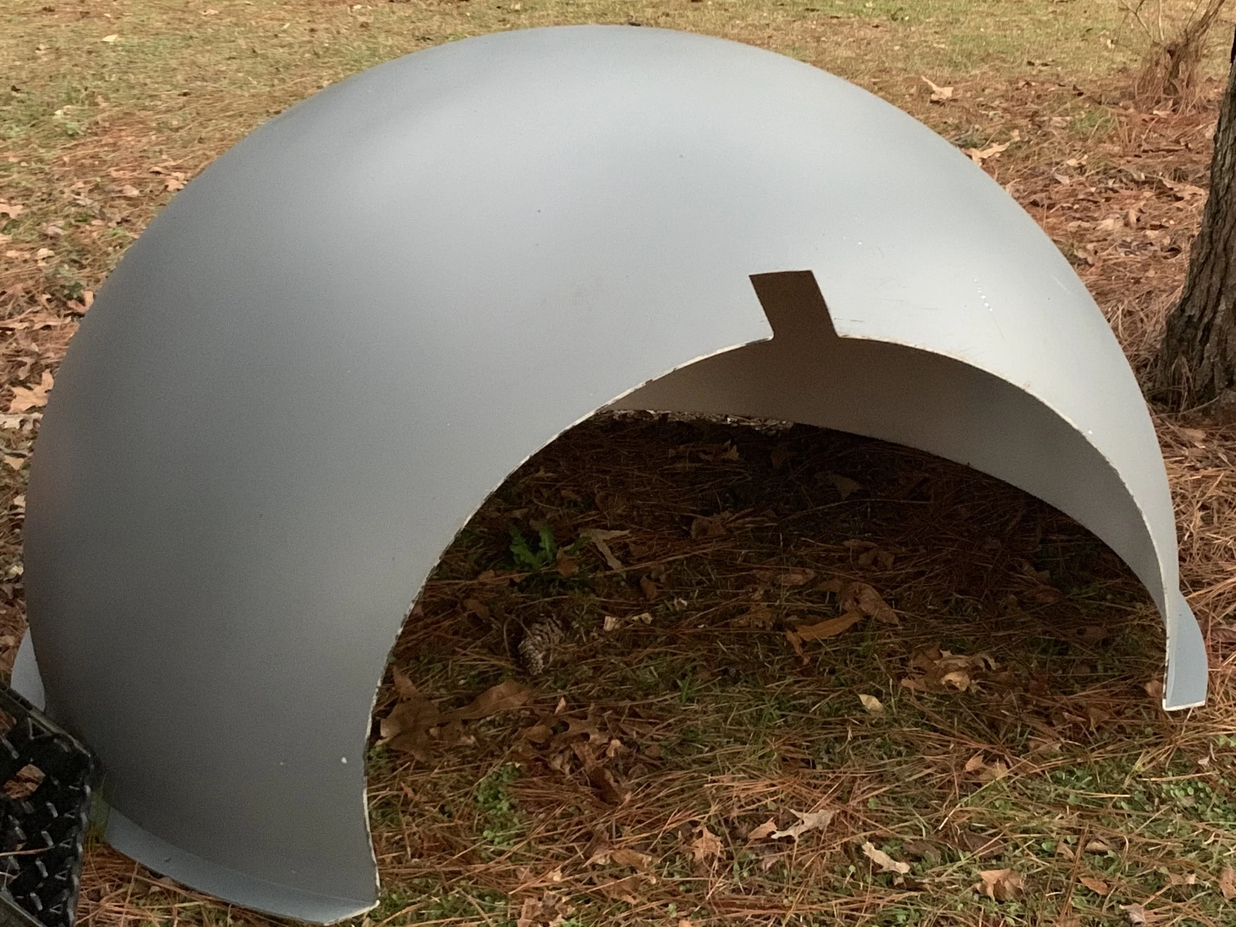 The formed acryllic dome remains available for free pick up for anyone that might have the need for such a thing.