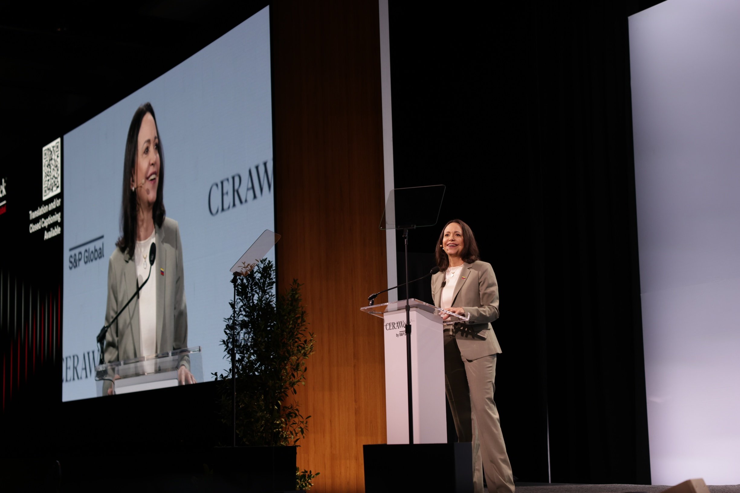 Las claves del discurso de María Corina Machado en la conferencia energética de CERAWeek