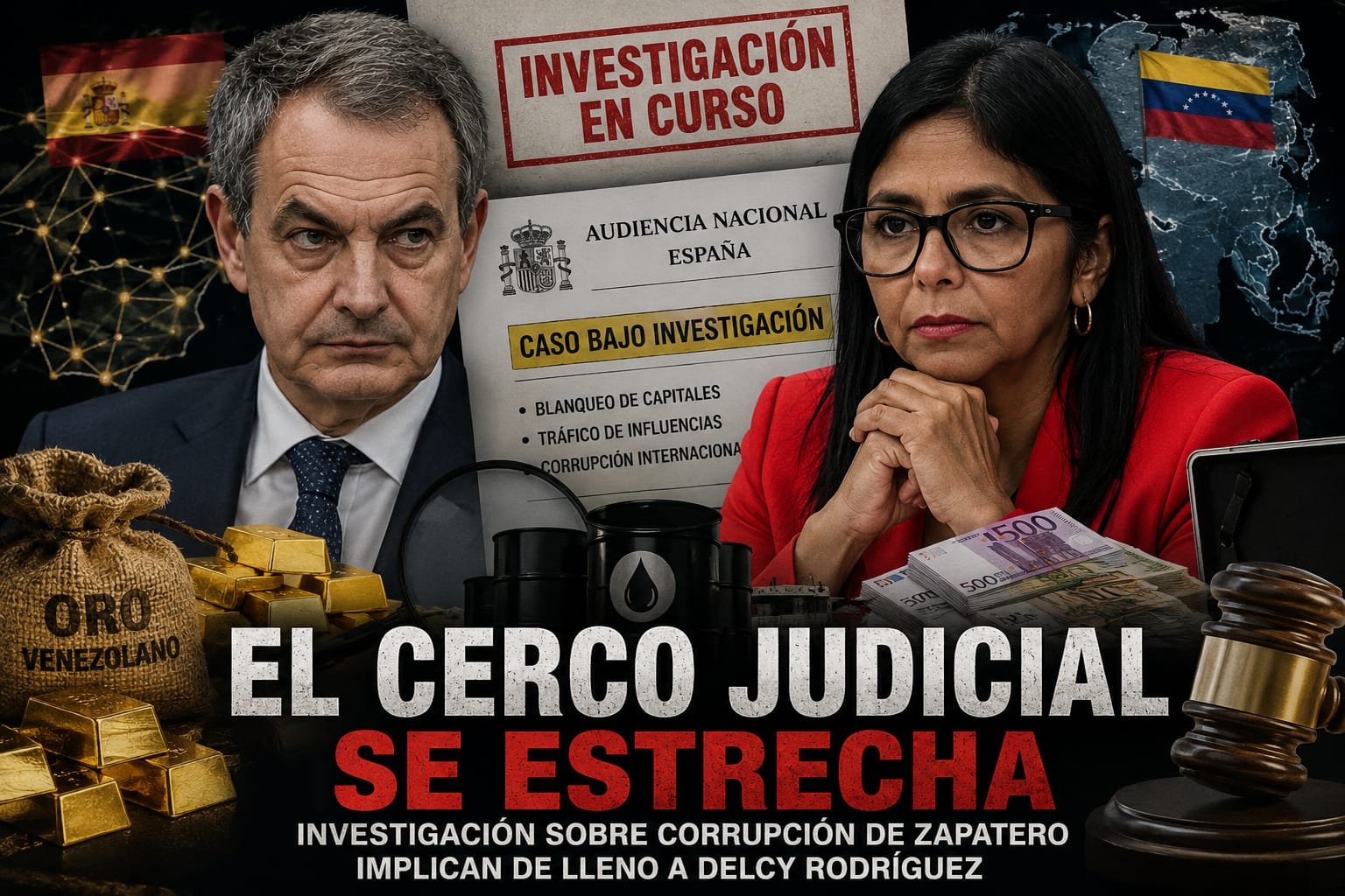 Omar González: Investigación sobre corrupción de Zapatero implica de lleno a Delcy Rodríguez 