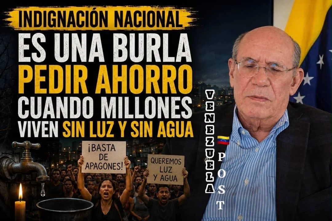 Omar González: Es una burla pedir ahorro cuando millones viven sin luz y sin agua 