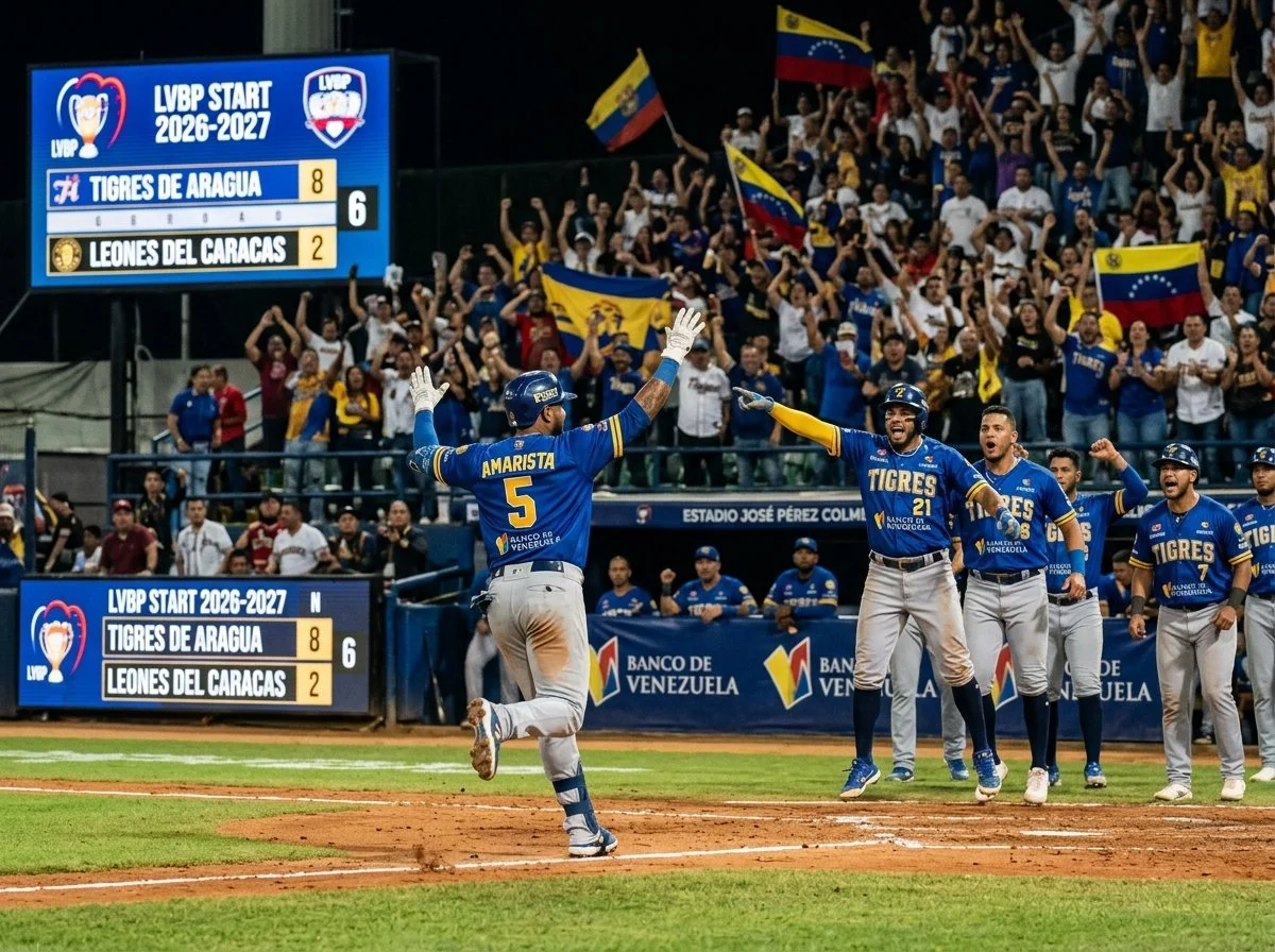 Tigres de Aragua echa a volar su ofensiva y comanda el arranque de la LVBP 2026-2027