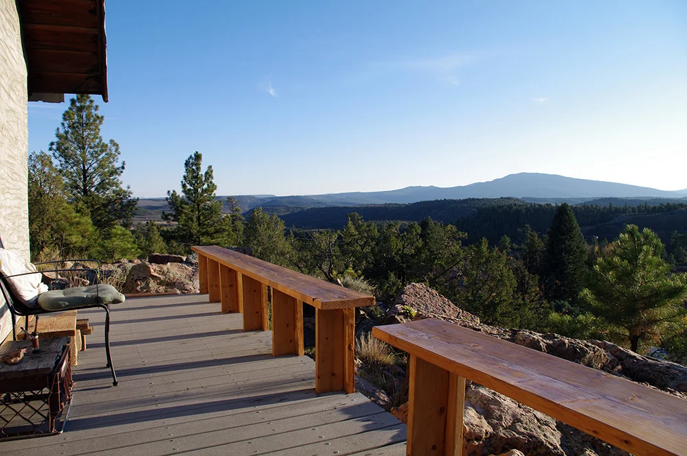 Looking south to gallina peak, down the wild and scenic chama gorge.