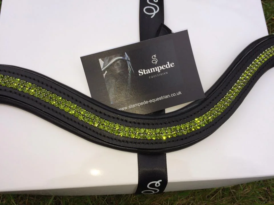 green crystal browband