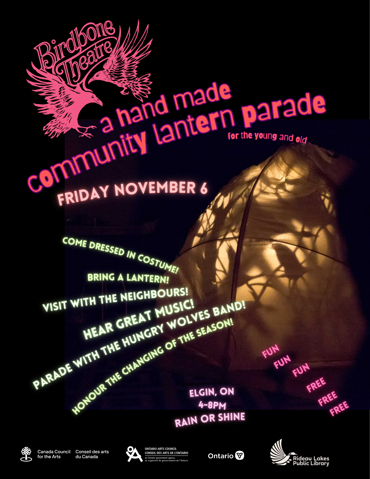 November 6: Handmade Community Lantern Parade in Elgin, ON