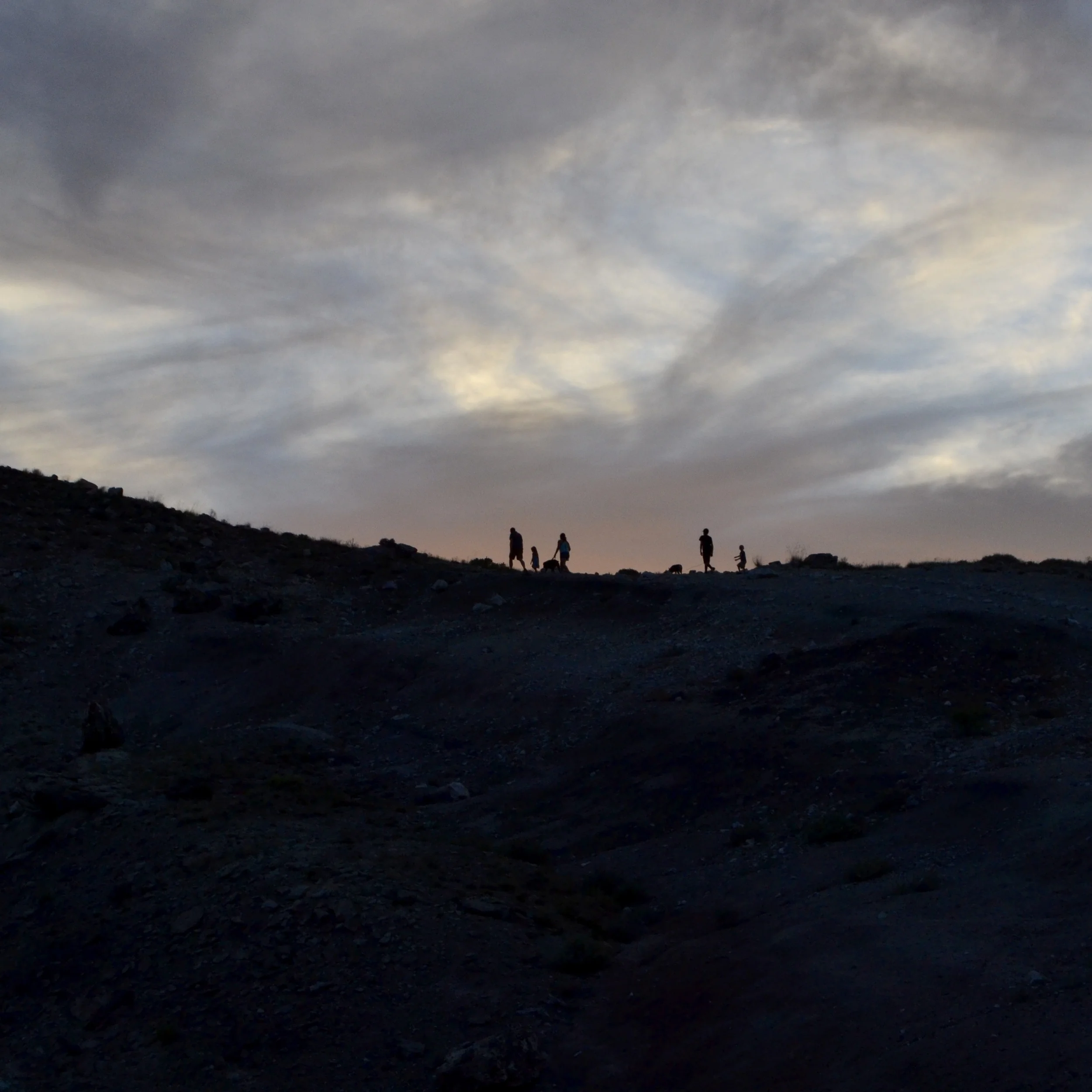 Sparklers + cousins, Dinosaur Hill