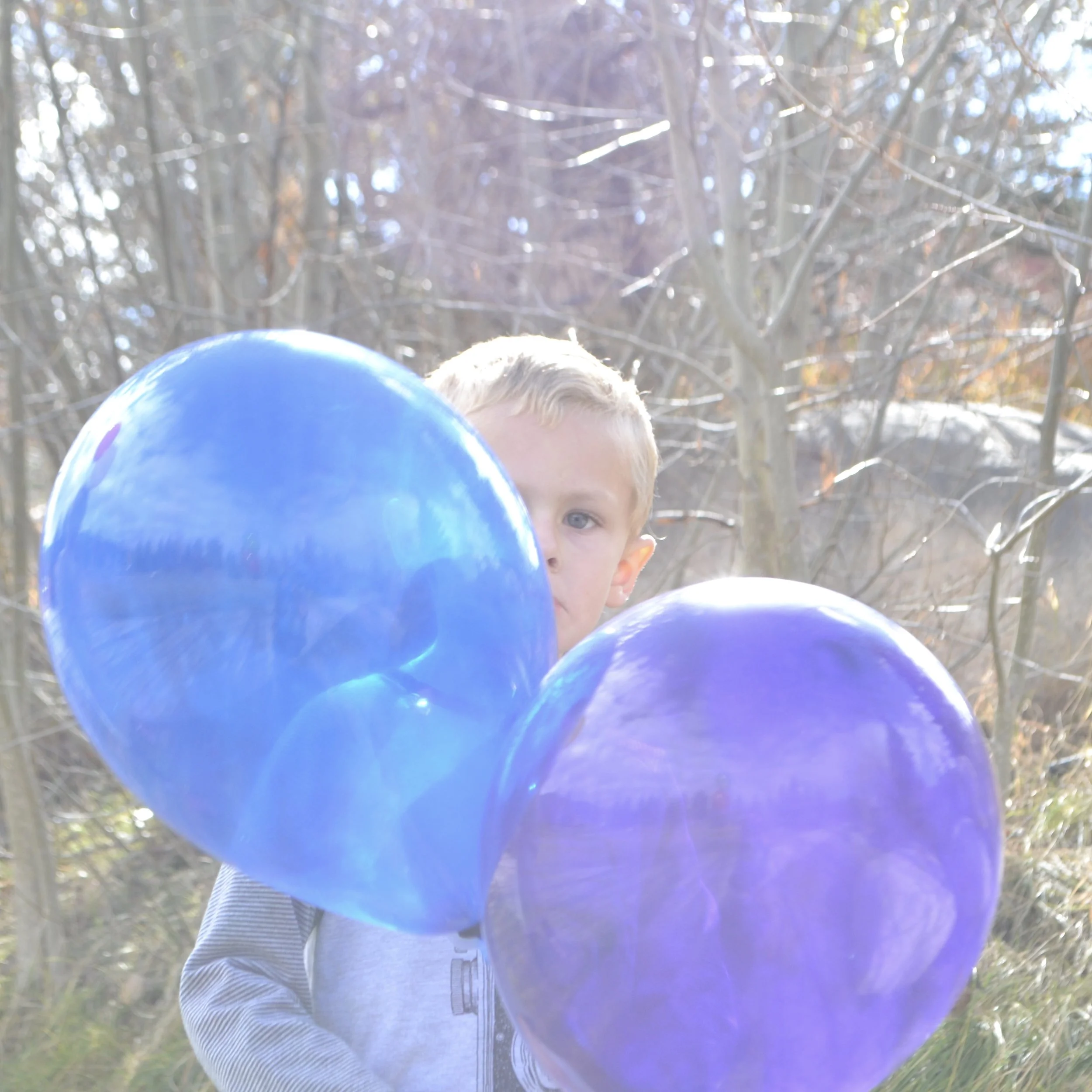 Birthday balloons for Uncle Luke up in Heaven
