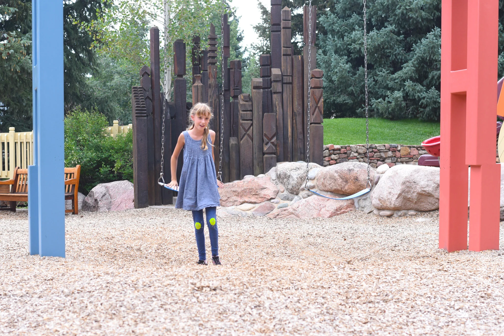 First day of 4th grade, exploring Vail + snow on the peaks!! 