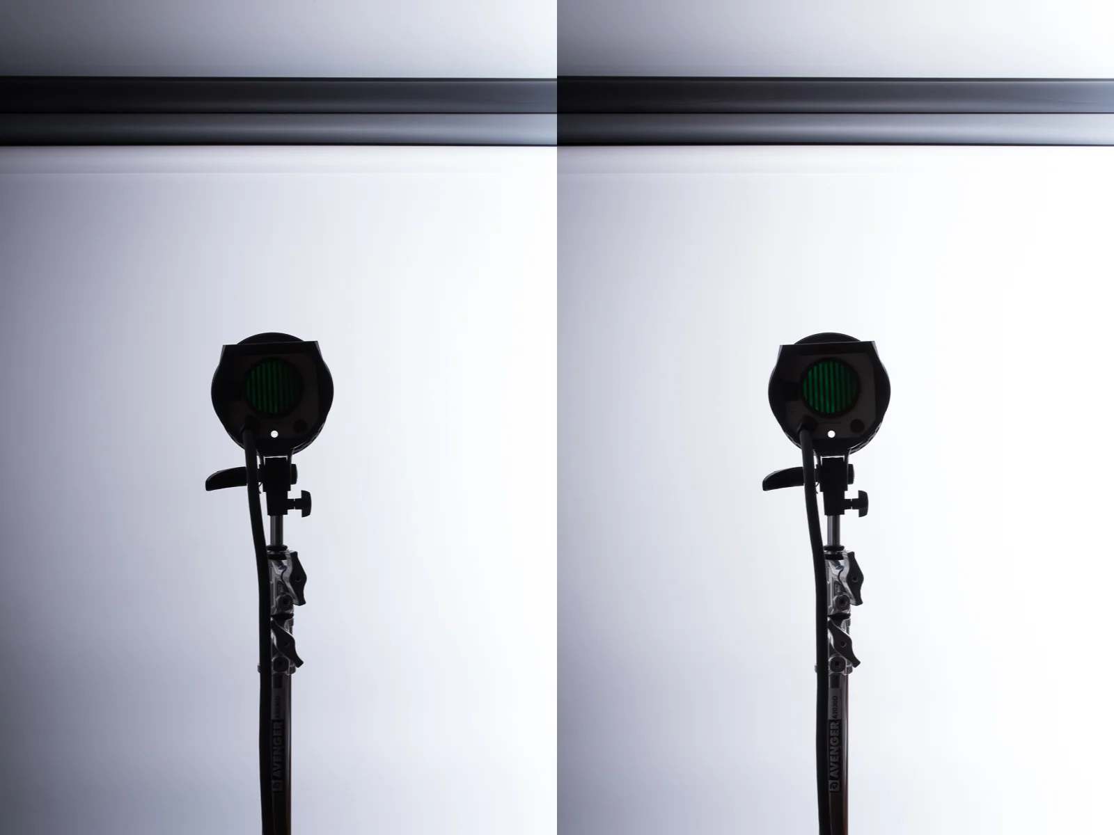 1/8000s - Ranger S Head @ Full Power - ISO boosted 4(left) and 5(right) stops.