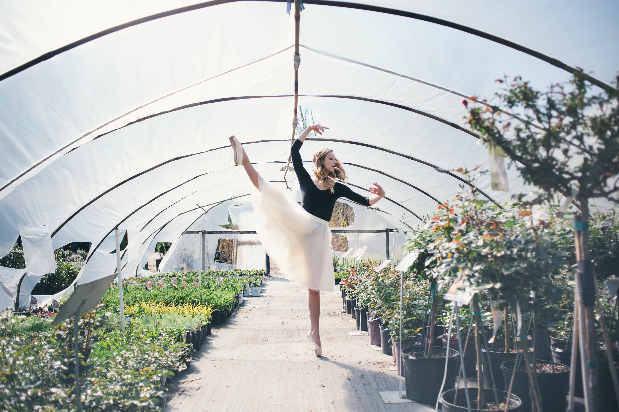 the-greenery-alabama-senior-session-in-greenhouse-ballerina-asheville-senior-photographer