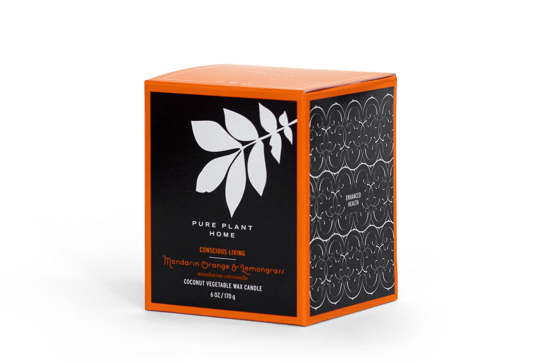 6 oz Gift Box Glass Mandarin Orange/Lemongrass — Pure Plant Home