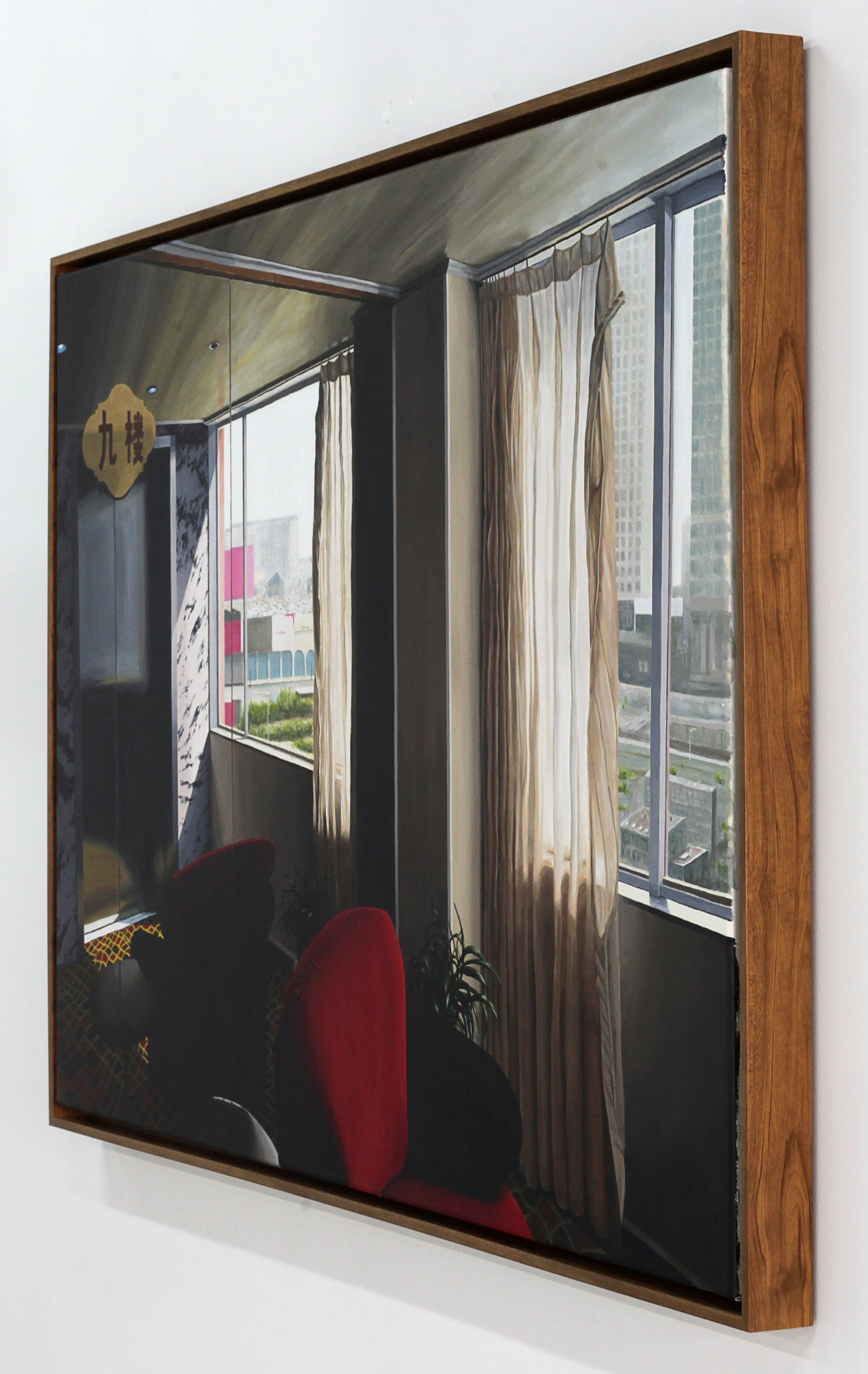   The Ninth Floor  (side view), 2022, acrylic on canvas, 80 x 120 cm 