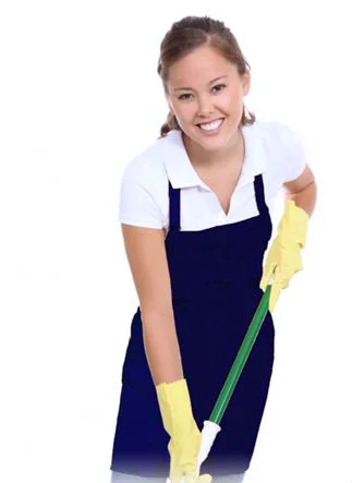 housekeeper cleaning
