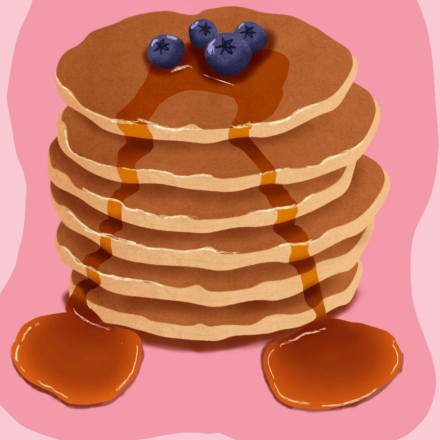 Digital art dreams becoming a reality. Learning procreate and made these yummy pancakes from a tutorial by @floortjesart #learningprocreatejourney #procreateart