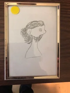 6117 Profile Male with Beard in Gold Frame