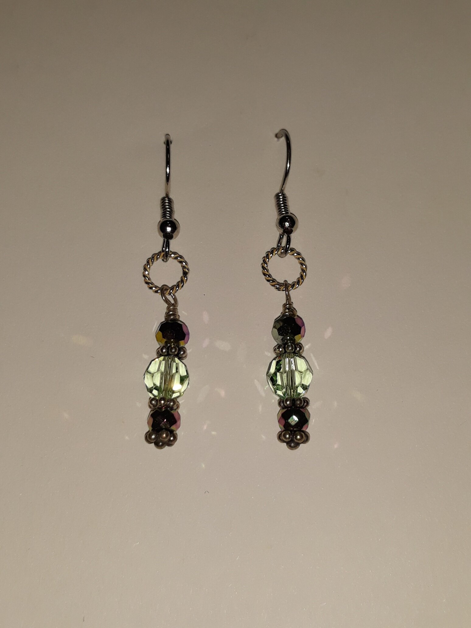 MY009 Earrings, with small glass beads