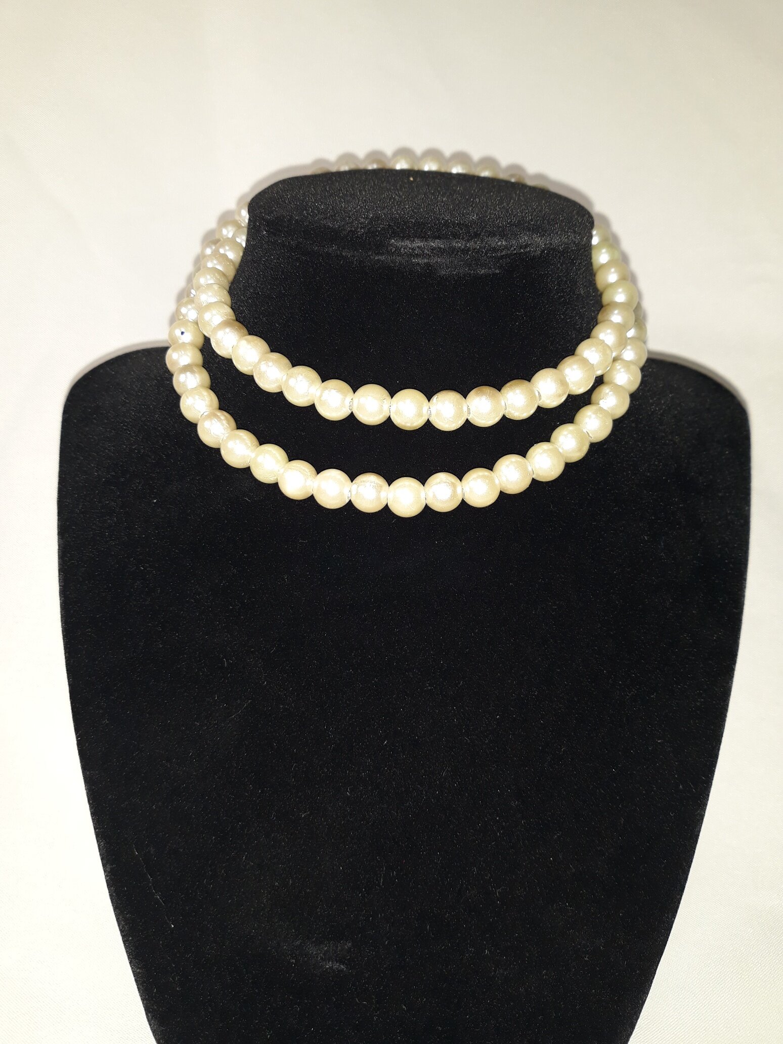 KR005 Choker, faux pearls