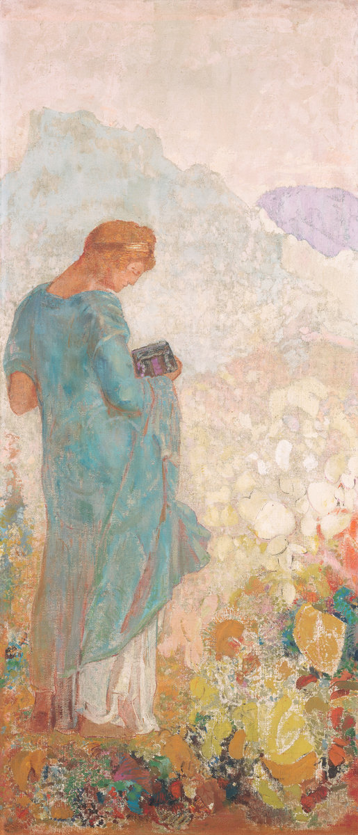 "Pandora" by Odilon Redon, image from the National Gallery of Art website