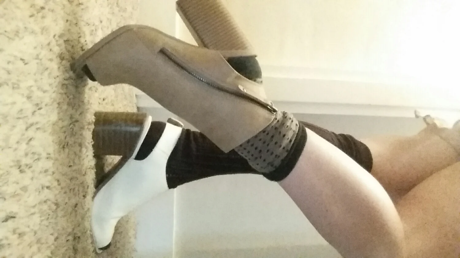 Love these camel colored cut-out booties- gonna keep rocking them this fall with socks doe!