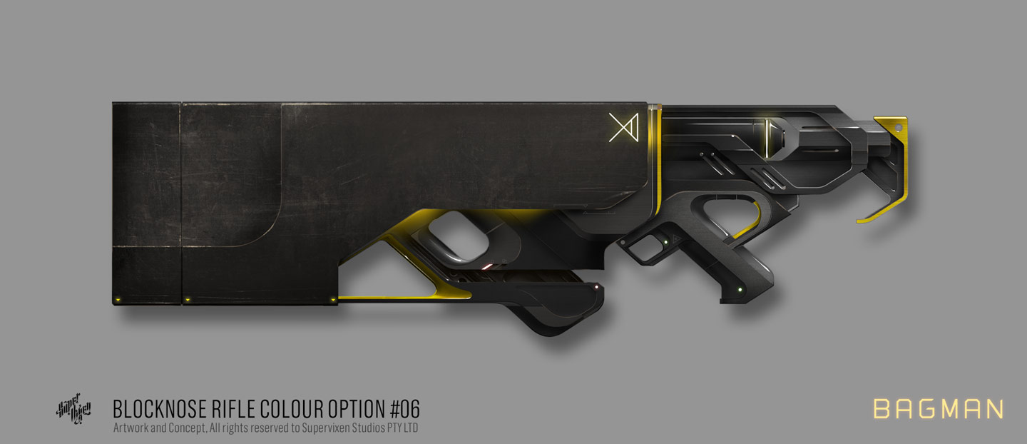 Final colour and texture of the Block Nosed Rifle.