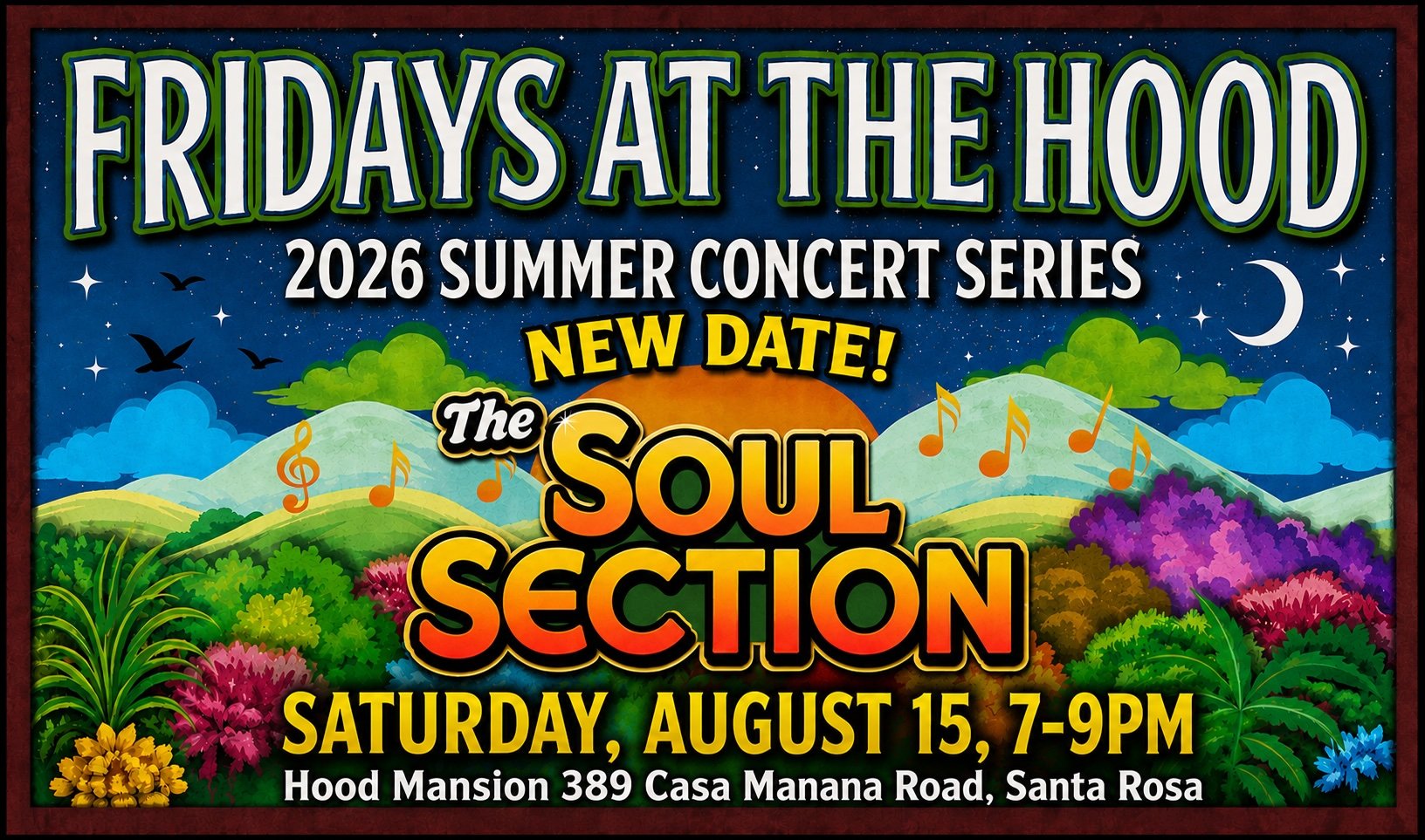 Fridays at the Hood on Saturday (make up date)