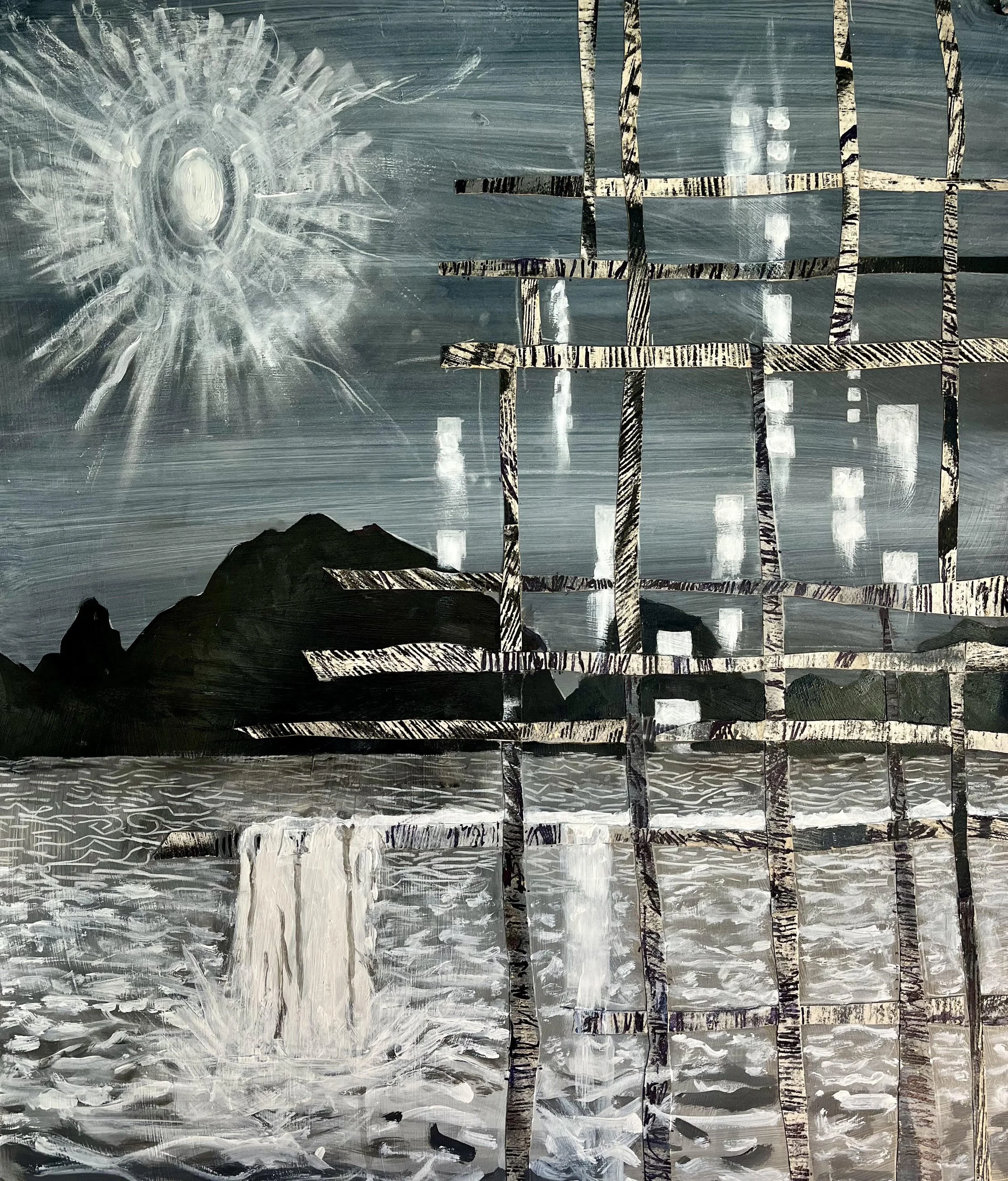  Tower XII  25” X 29”  Mixed media  2026 