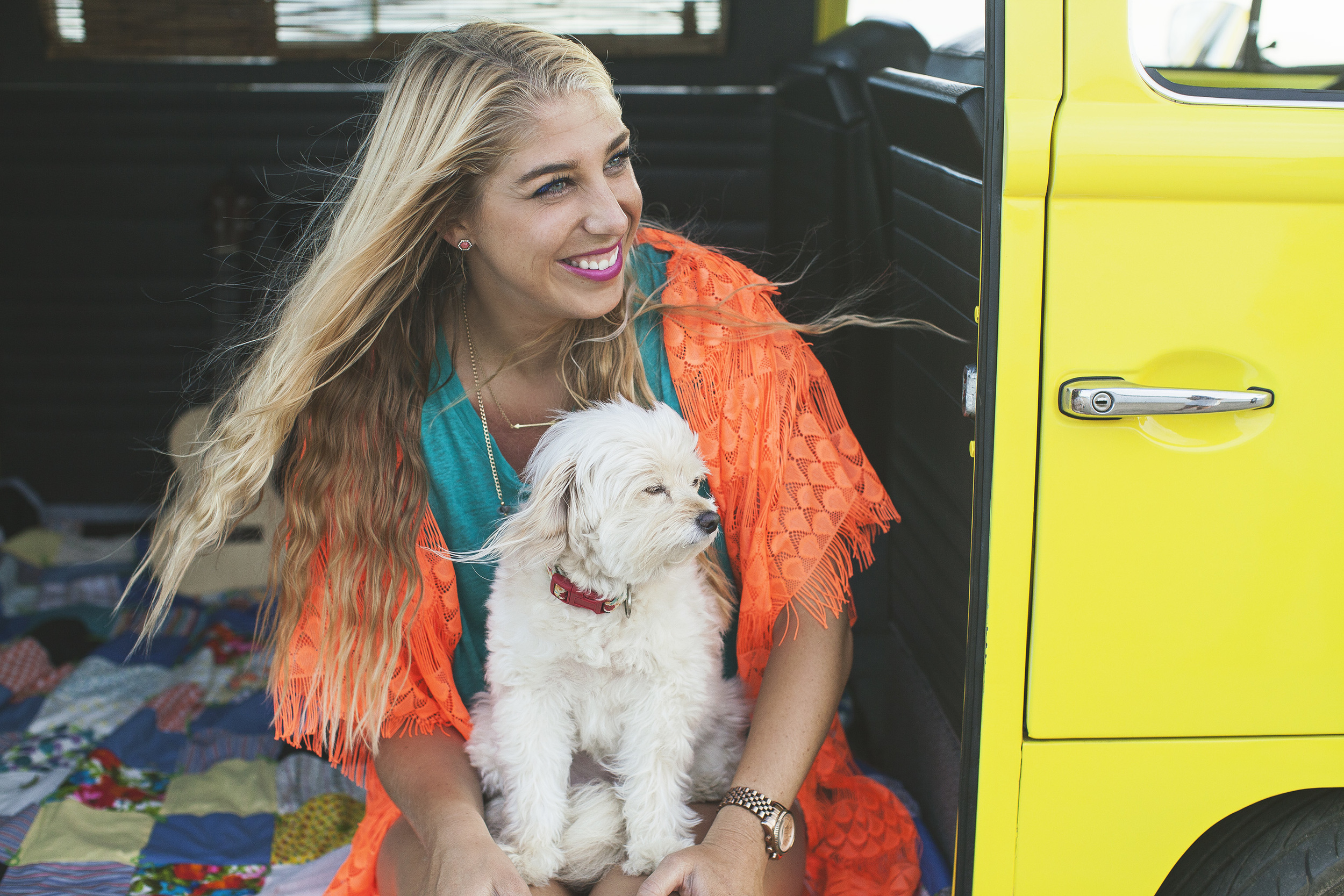 Established California | Adventures | Fiesta Island | Girl and Puppy