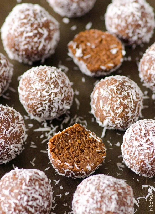 Almond Joy Protein Balls from iFoodReal