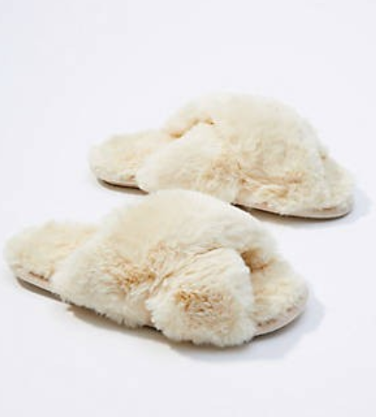 LOFT Faux Fur Slide Slippers
